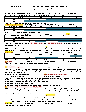 Đề minh họa kỳ thi THPT Quốc gia môn Hóa học năm 2019 (Kèm đáp án)